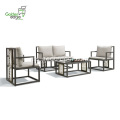 4pcs set aluminium rotan sofa set baru